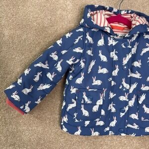 BABY BODEN Bunny Rabbit Jacket Girls Size 6-12 months 6M 12M Puffer Coat